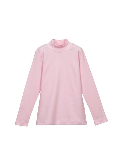 Lovetti Uçuk pembe Kız Çocuk Yarım Balıkçı Uzun Kol Tişört - S000053858-20026