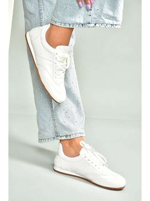 Fox Shoes Beyaz Kadın Sneaker U6528462 - S000401171-20063