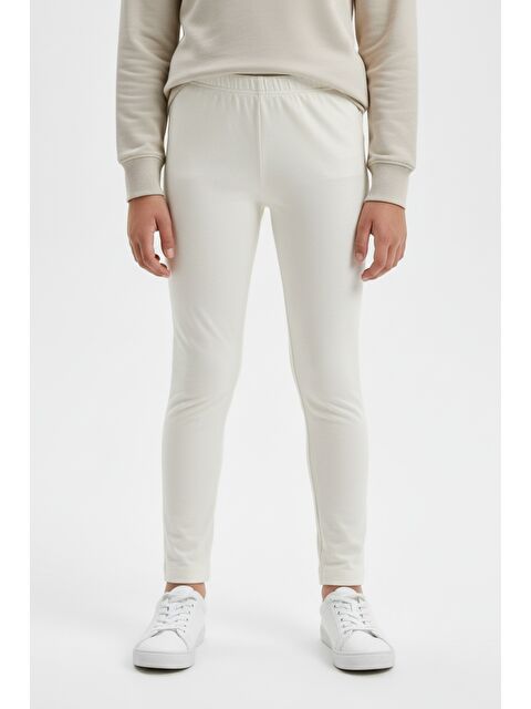 Toontoykids Kız Çocuk Beli Lastikli  Dar Parça Tayt 21141