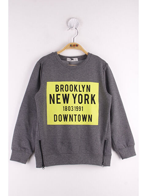 Toontoykids Erkek Çocuk Brooklyn Baskılı Fermuar Detaylı Sweatshirt - S000378416-29666