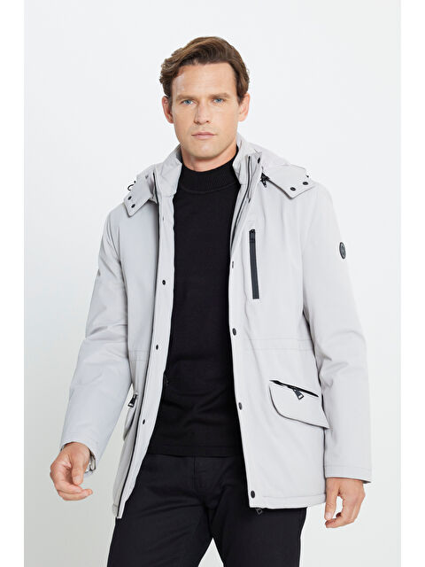 Altınyıldız Classics Erkek Taş Standart Fit Normal Kesim Gömlek Yaka Kaban - S000403248-25636