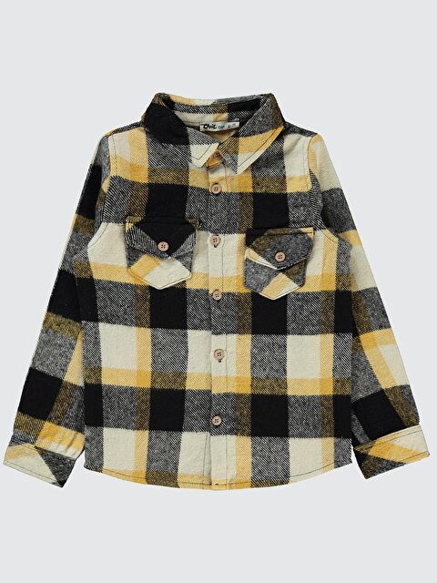 Civil Boys Çift Cepli Ekoseli 10-13 Yaş Gömlek - Kahverengi 13-14 Yaş - S000320835-4557