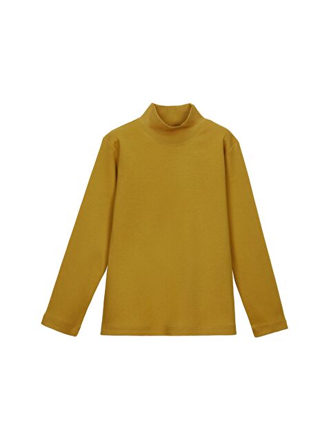 Lovetti Hardal Kız Çocuk Yarım Balıkçı Uzun Kol Tişört - S000053858-20074