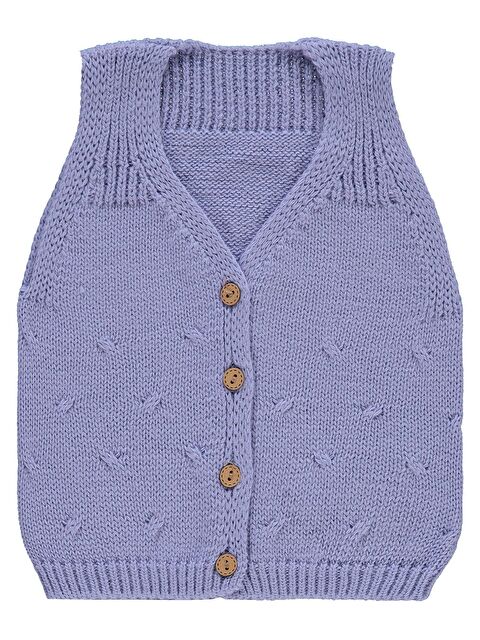 Civil Baby Örgü Desenli 3-18 Ay Yelek - Lila 12-18 Ay - S000496937-17878