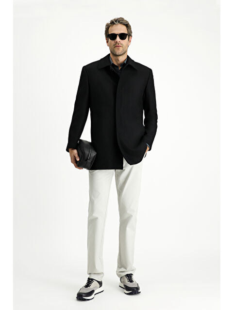 Kiğılı Yünlü Klasik Kaban