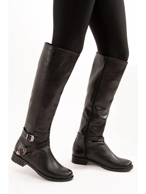 Fox Shoes Siyah Kadın Çizme E726203409 - S000056103-6381