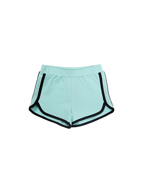 Lovetti Mint Kız Çocuk iki İplik Renkli Biyeli Şort - S000344205-34206