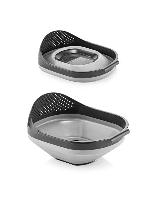 TABAK EVİ Qlüx İdeas Katlanabilir Pirinç Süzgeci Gri 26cm - S000392804-20600