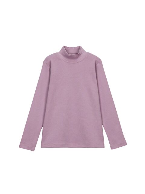 Lovetti Gül Kurusu Kız Çocuk Yarım Balıkçı Uzun Kol Tişört - S000053858-20028