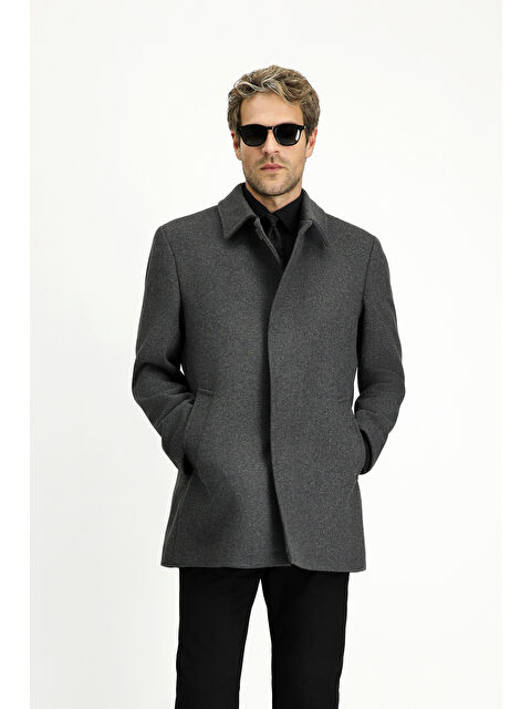 Kiğılı Yünlü Klasik Kaban