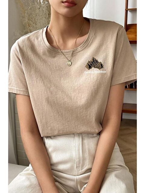 uyguntarz Arid Mountain Baskılı T-shirt - S000244078-19928