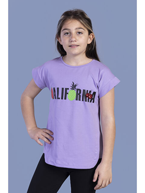 Toontoykids Kız Çocuk California Baskılı Tişört