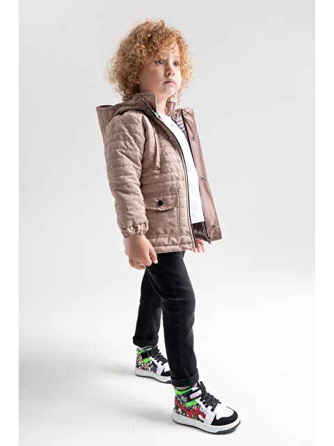 Mnpc Unisex Çocuk Siyah Baskı Hakiki Deri Anatomik Günlük Bot - S000446391-19351