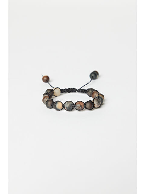 Altınyıldız Classics Erkek Kahverengi Doğal Taş Boncuk Bileklik - S000416520-19413