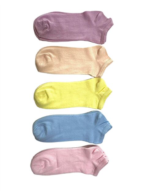 Ozzy Socks 5 Çift Karışık Renkli Pamuklu Çocuk Kısa Patik Çorap