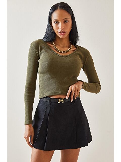 Xhan Haki V Yaka Kaşkorse Bluz 5YXK2-48298-09 - S000161963-18547