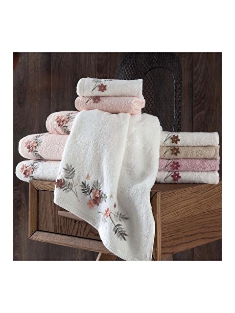 Çeyiz Diyarı Mabella Nakışlı Çeyizlik 6lı Bambu El Yüz Havlusu 50x90 Cm - S000495621-23173