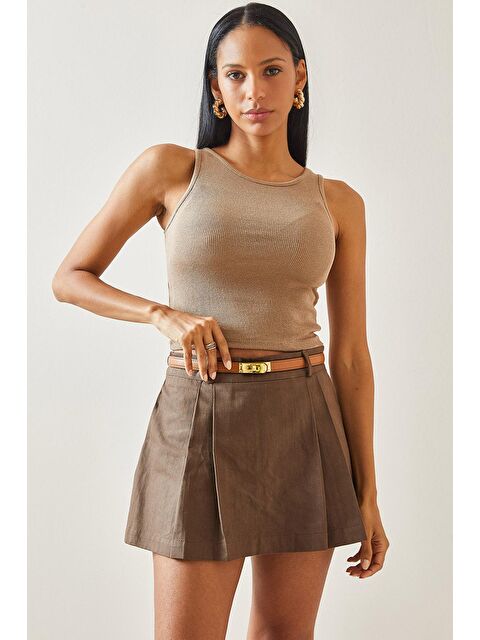 Xhan Kahverengi Kaşkorse Bluz 5YXK2-48279-18 - S000161973-19413