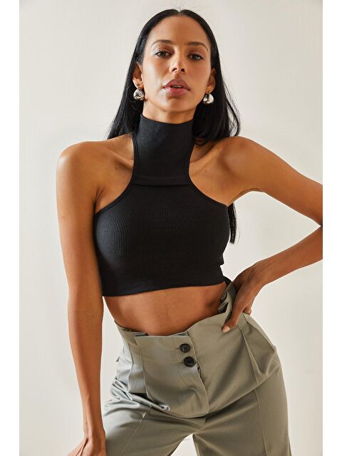 Xhan Siyah Arkası Düğmeli Bluz 5YXK2-48286-02 - S000161975-19351