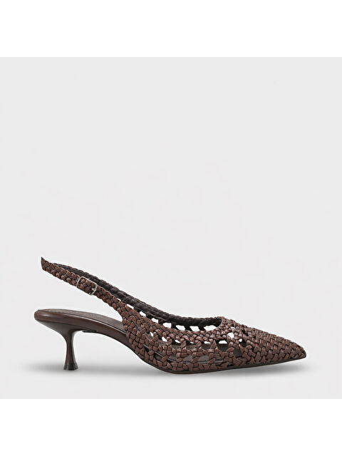 Capone Outfitters Laurie Örgü Sivri Burunlu Orta Topuklu Arkası Açık Kadın Ayakkabı - S000530344-19413