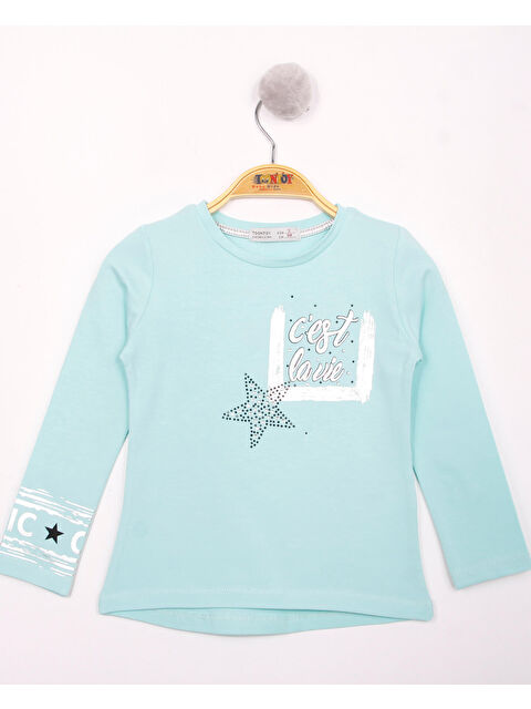 Toontoykids Kız Çocuk Yıldızlı Chic Baskılı T-Shirt