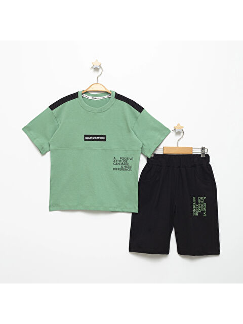 Myhanne Positive Baskılı Şortlu Takım 15359-1 - S000376300-18194