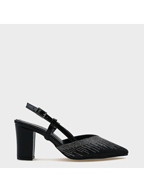 Capone Outfitters Nova Orta Topuklu Sivri Burunlu Taşlı Kadın Ayakkabı - S000530350-19351