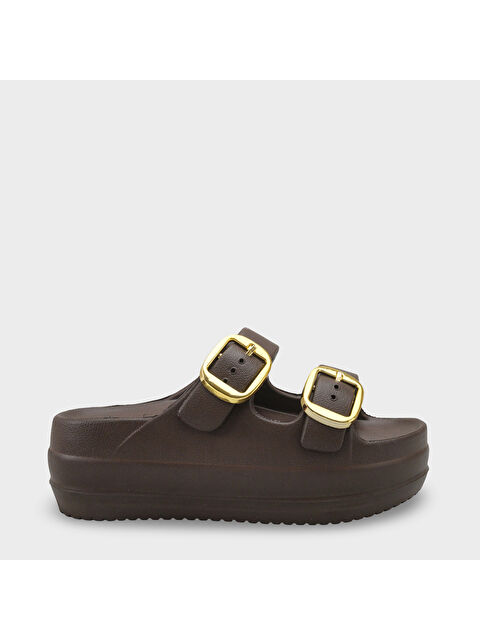 Capone Outfitters Nicki Eva Çift Tokalı Dolgu Tabanlı Kadın Terlik - S000530348-19413