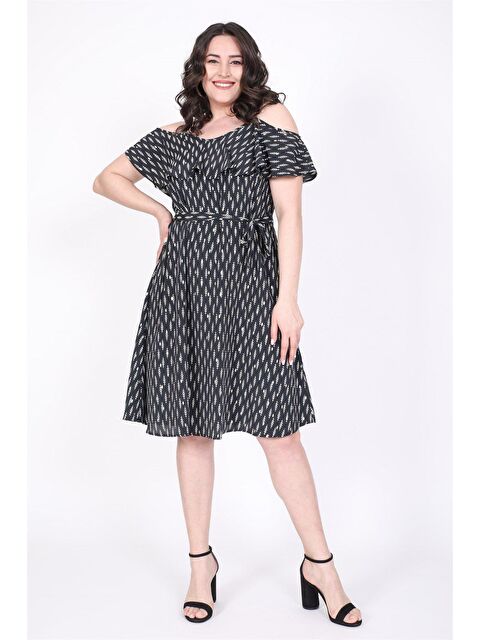 Mylinemoda Volanlı Kemerli Elbise - S000239323-19351