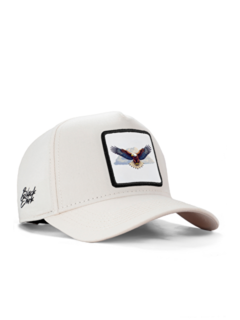 BlackBörk Kartal Logolu Bej Beyzbol Premium Şapka