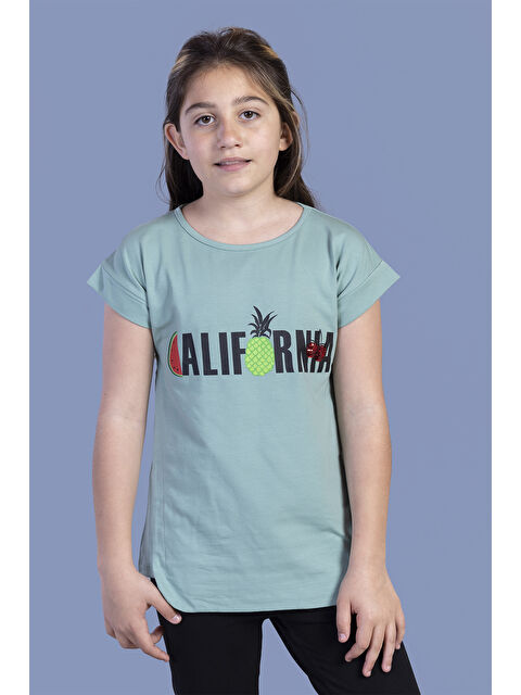 Toontoykids Kız Çocuk California Baskılı Tişört