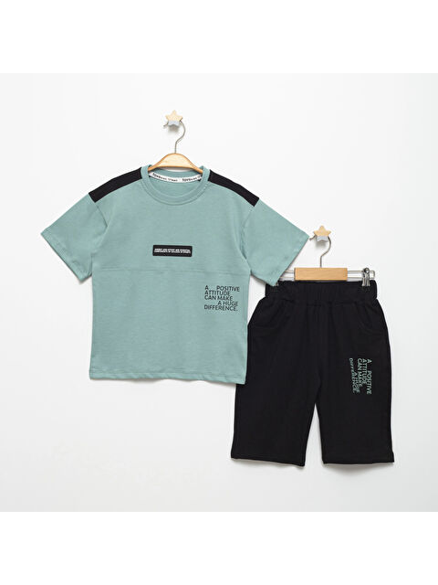 Myhanne Positive Baskılı Şortlu Takım 15359-1 - S000376300-29488