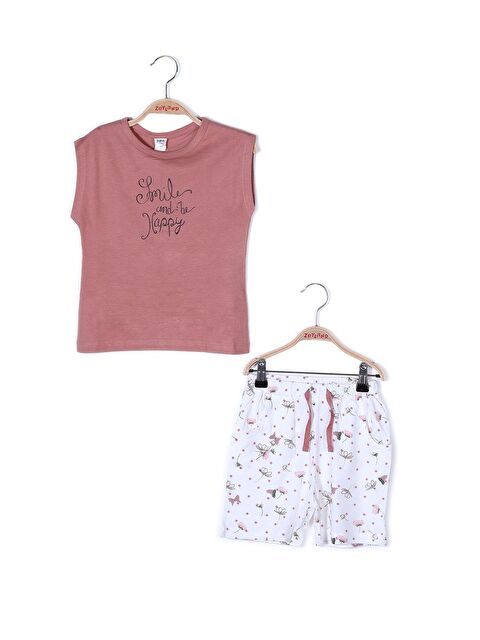 ZEYLAND Kız Çocuk Kısa Kollu Pijama Takımı - S000315133-19951