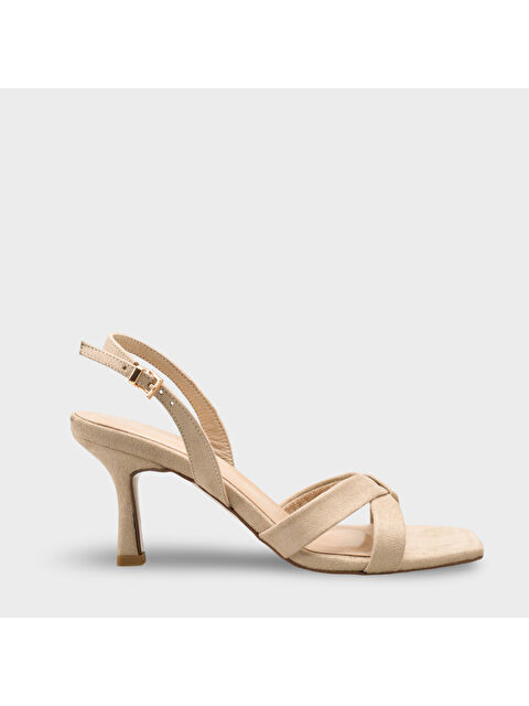 Capone Outfitters Roxana Hakiki Deri Astarlı Küt Burunlu Çapraz Bantlı Orta Topuklu Kadın Ayakkabı - S000530354-19928