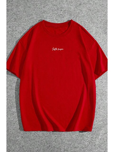 uyguntarz Unisex Chalenge Sırt Baskılı Tasarım Erkek Tişört - S000241516-20045