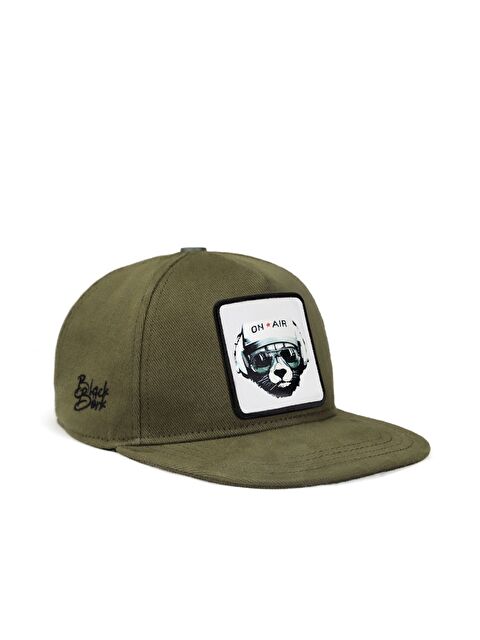 BlackBörk Hip Hop Kids Ayı Logolu Haki Çocuk Şapka
