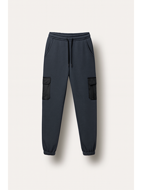 Mışıl Kids 3 İp İki Diz Mikro Kargo Cepli Sağ Cep Fermuarlı Erkek Çocuk Eşofman Altı - S000486495-33408