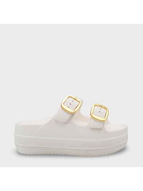 Capone Outfitters Nicki Eva Çift Tokalı Dolgu Tabanlı Kadın Terlik - S000530348-20063