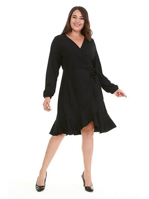 Mylinemoda Anvelop Eteği Volanlı Elbise - S000239464-19351