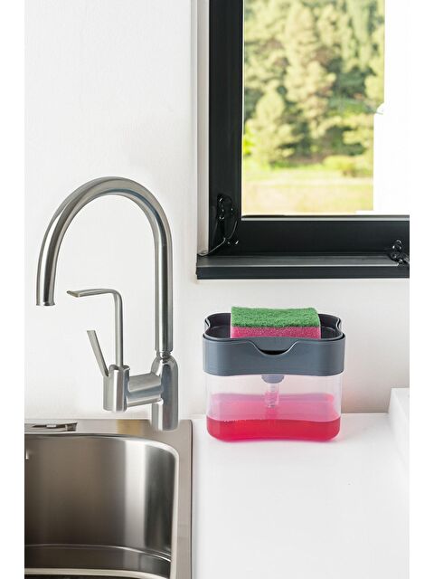 Porsima Org-98 Deterjan Hazneli Pompalı Süngermatik - Sıvı Sabunluk Deterjanlık Organizer - S000233613-29666