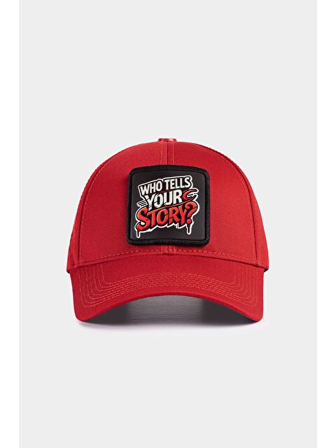 BlackBörk Six Who Tells Your Story Logolu Kırmızı Beyzbol Şapka