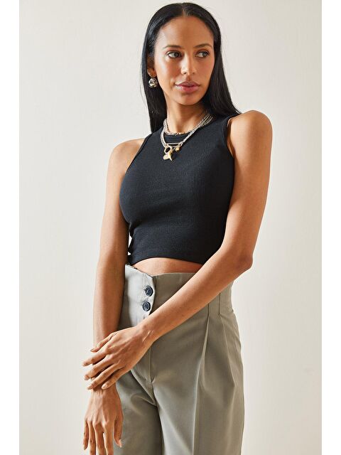 Xhan Siyah Kaşkorse Bluz 5YXK2-48279-02 - S000161973-19351