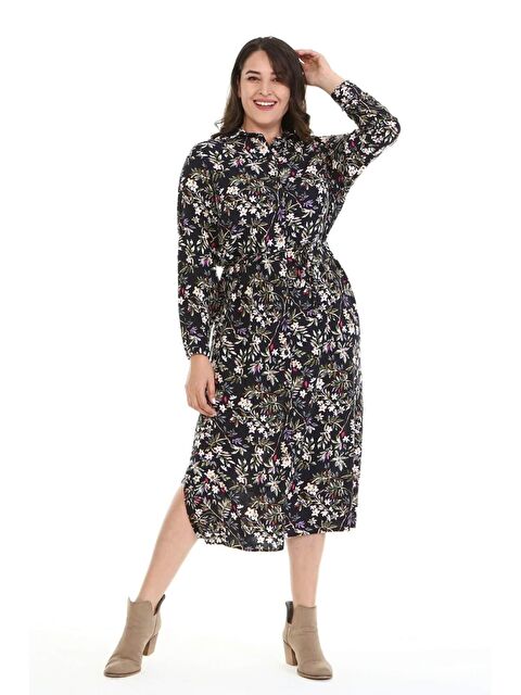 Mylinemoda Kemerli Gömlek Elbise - S000239332-21164