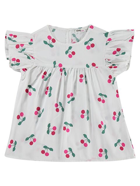 Civil Girls Kiraz Baskılı 6-9 Yaş Bluz - S000526601-19965