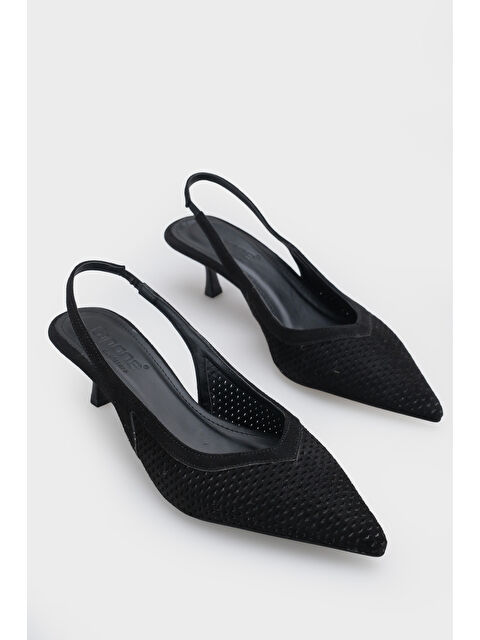 Capone Outfitters Flori Sivri Burunlu Orta Topuklu Arkası Açık Kadın Ayakkabı - S000530349-19351