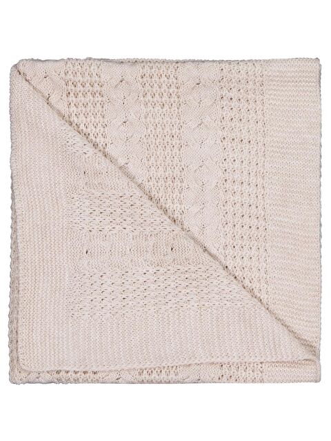 Civil Baby Saç Örgülü Düz Battaniye - Bej Standart - S000488804-19928