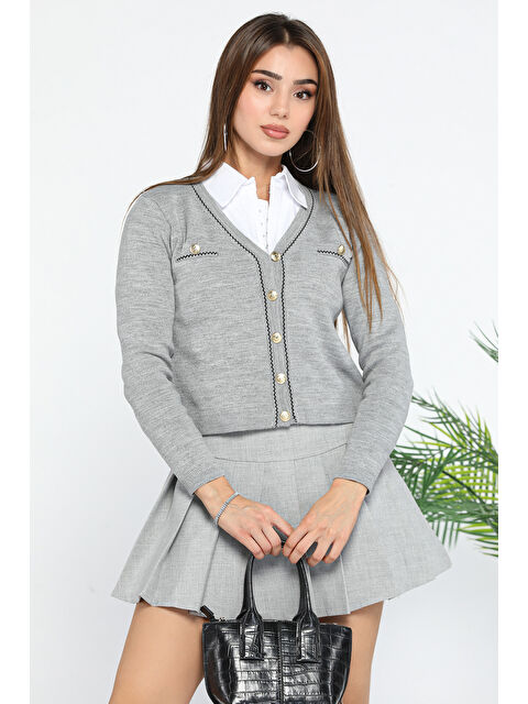 Gülseli Kadın Kısa Triko Hırka - S000289886-20600