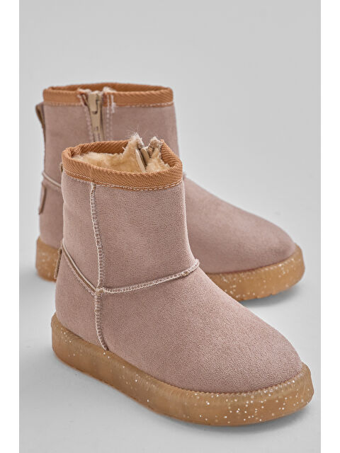 TONNY BLACK Kız Çocuk Vizon Termo Taban Süet Görünümlü İçi Kürklü Kısa Bot - S000493927-26429