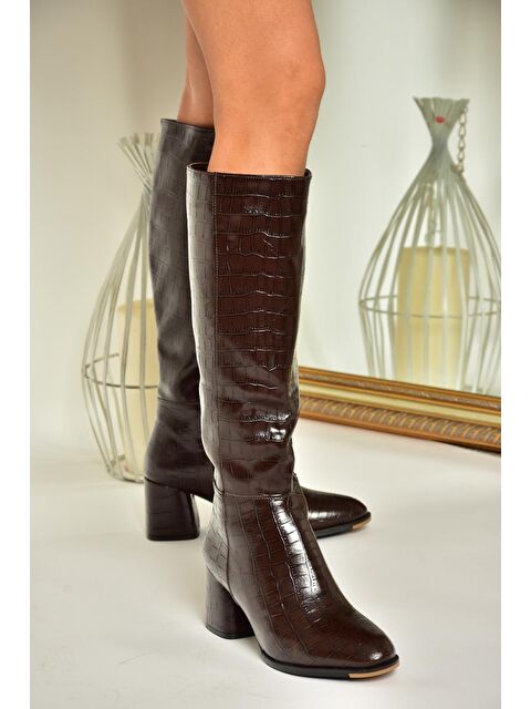 Fox Shoes J848300111 Kahverengi Kadın Çizme - S000298445-19413