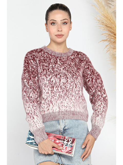 Gülseli Kadın Desenli Taş Detaylı Triko Kazak - S000289887-19951